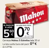 Mahou - Cerveza 5 Estrellas