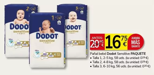 Dodot - Panal Bebe Sensitive Paquete