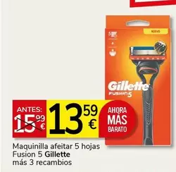 Gillette - Maquinilla Afeitar 5 Hojas Fusion 5 