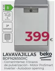 Beko - Lavavajillas BDFN26550XC