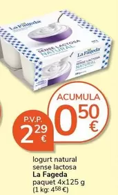 La Fageda - Iogurt Natural Sense Lactosa