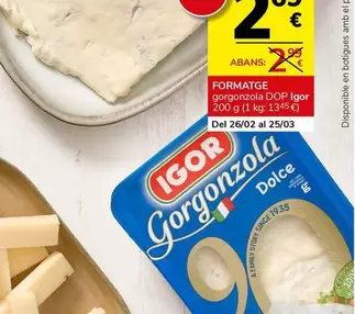 Igor - Formatge Gorgonzola DOP 