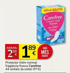 Carefree - Protector Íntim Normal Fragância Fresca