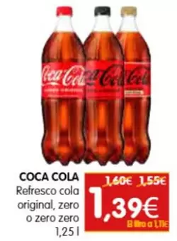 Coca-Cola - Refresco Cola Original, Zero O Zero Zero