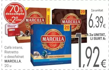 Marcilla - Cafe Intens, Ristretto O Descefeinat