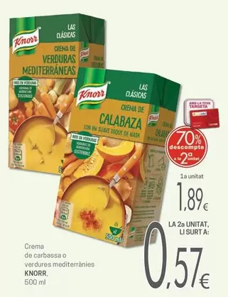Knorr - Crema De Carbassa O Verdures Mediterranies
