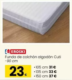 Eroski - Funda De Colchón Algodón Cuti 90 Cm