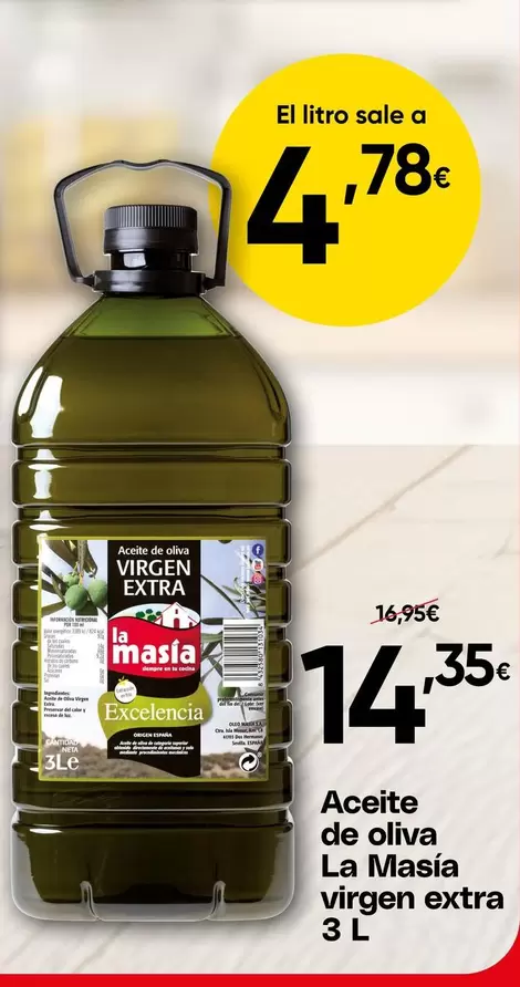 La Masía - Aceite De Oliva Virgen Extra