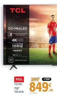 TCL - 75C6K 75"