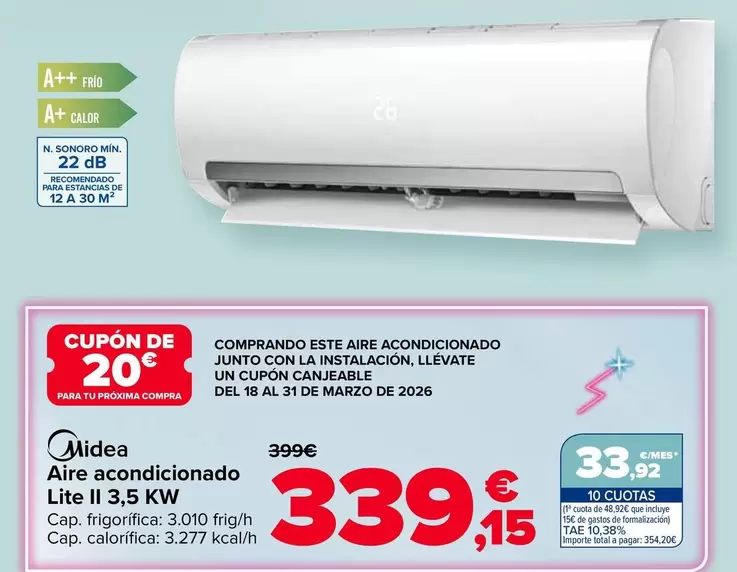 Midea - Aire Acondicionado Lite II