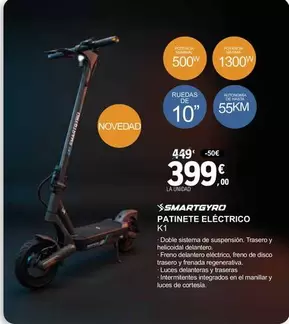 Smartgyro - Patinete Eléctrico K1
