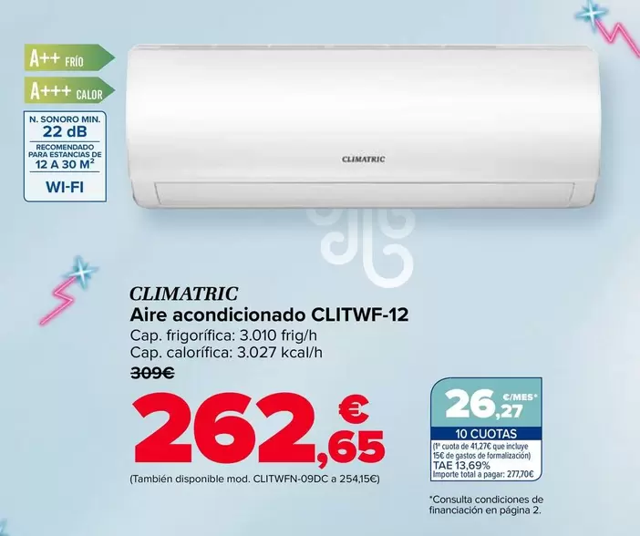 Climatric - Aire Acondicionado Clitwf-12