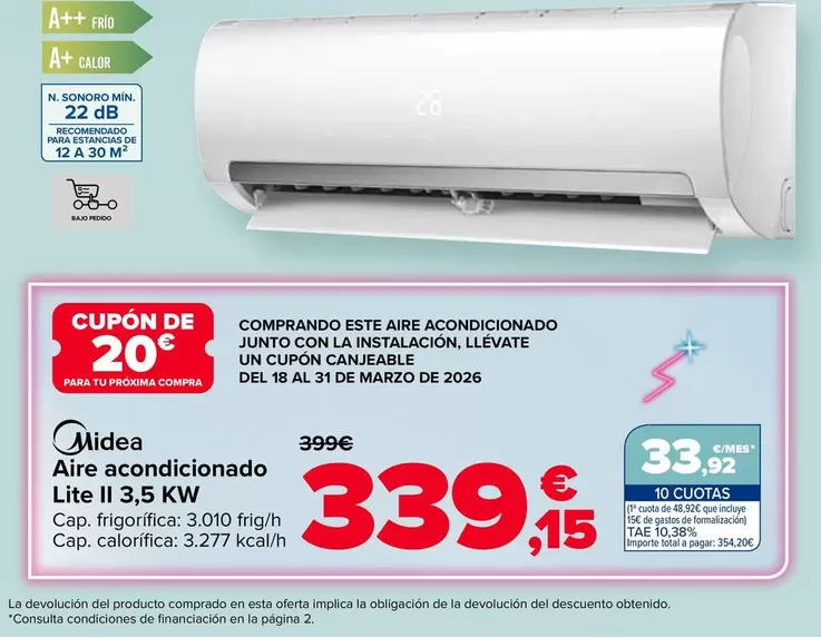 Midea - Aire Acondicionado Lite II