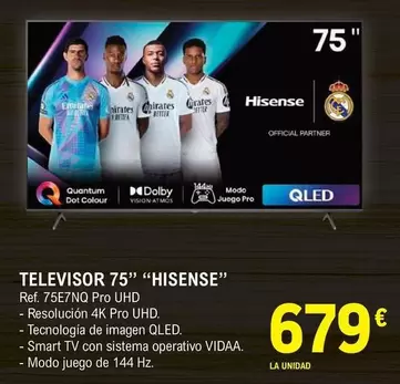Hisense - Televisor 75"