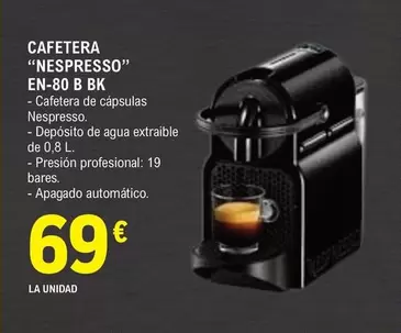 Nespresso - Cafetera En-80 Bk