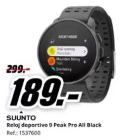SUUNTO - Reloj Deportivo 9 Peak Pro All Black