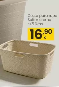 Curver - Cesta Para Ropa Softex Crema