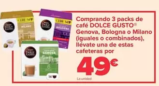 Dolce Gusto - 3 Packs De Café Genova, Bologna O Milano 