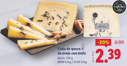 Cuña De Queso De Oveja Con Trufa