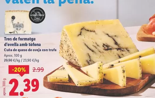 Cuña De Queso De Oveja Con Trufa
