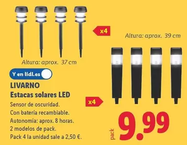 Livarno - Estacas Solares LED 