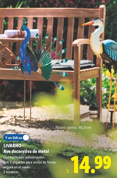Livarno - Ave Decorativa De Metal