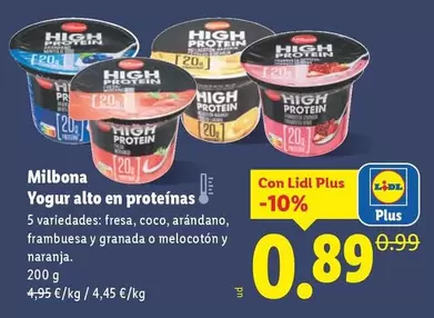 Milbona -  Yogur Alto En Proteinas