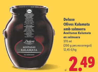 Deluxe - Aceitunas Kalamata En Salmuera