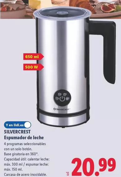 SilverCrest - Espumador De Leche