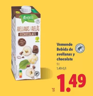 Vemondo - Bebida De Avellanas Y Chocolate