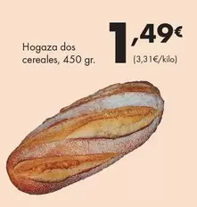 Hogaza Dos Cereales, 450 Gr