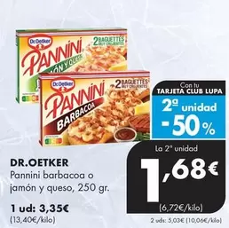 Dr Oetker - Pannini Barbacoa O Jamon Y Queso, 250 Gr