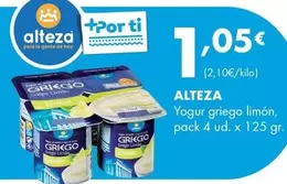 Alteza - Yogur Griego Limon, Pack 4 Ud. X 125 Gr