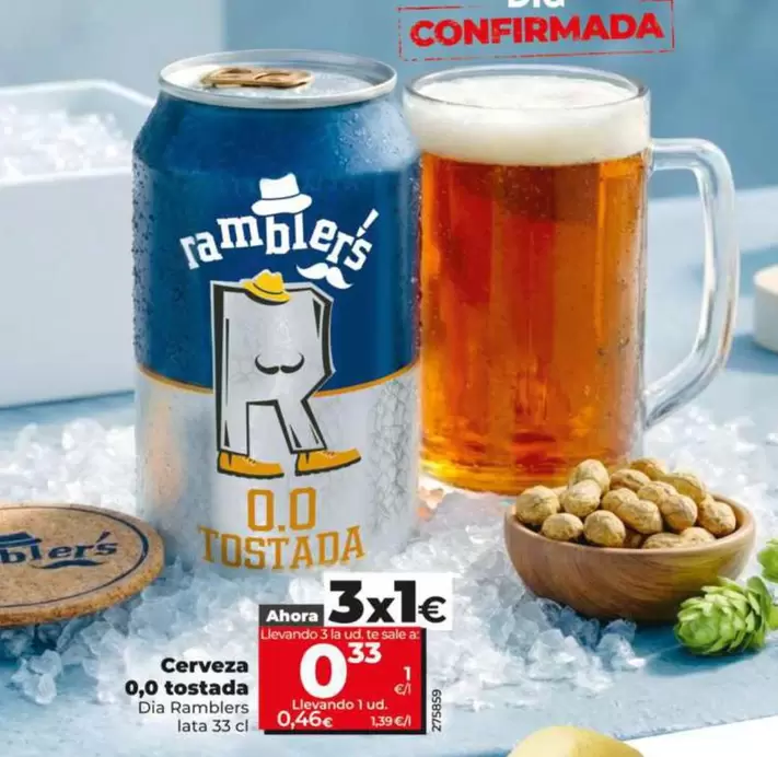 Dia Ramblers - Cerveza 0,0 Tostada 