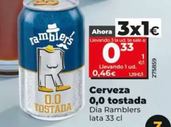 Dia Ramblers - Cerveza 0,0 Tostada