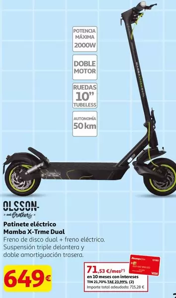 din - Patinete Eléctrico X-Trem Dual Manba