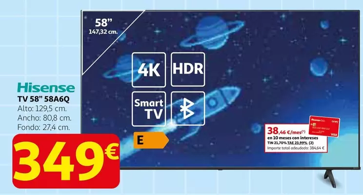 Hisense - Tv 58" 58A6Q