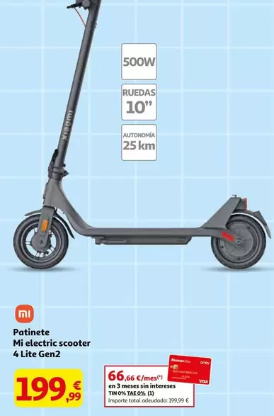 Xiaomi - Patinete Mi Electric Scooter 4 Lite Gen2