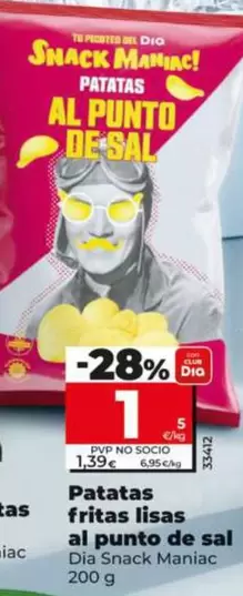 Dia Snack Maniac - Patatas Fritas Lisas Al Punto De Sal 
