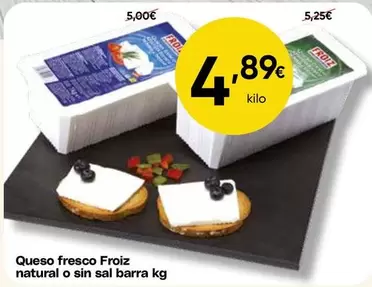 Froiz - Queso Fresco Natural O Sin Sal Barra