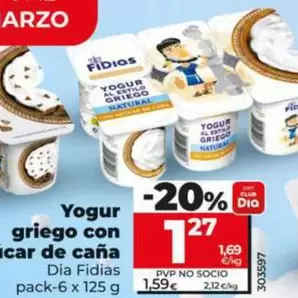 Dia Fidias - Yogur Griego Con Azúcar De Caña