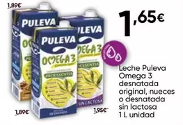 Puleva - Leche Omega 3 Desnatada Original, Nueces O Desnatada Sin Lactosa