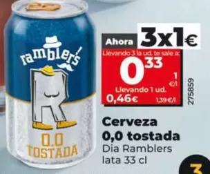 Dia Ramblers - Cerveza 0,0 Tostada 