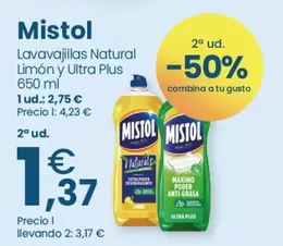 Mistol - Lavavajillas Natural Limón Y Ultra Plus