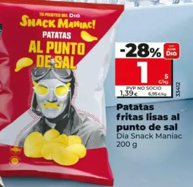 Dia Snack Maniac - Patatas Fritas Lisas Al Punto De Sal 