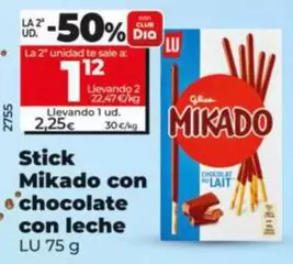 Lu - Stick Mikado Con Chocolate Con Leche 
