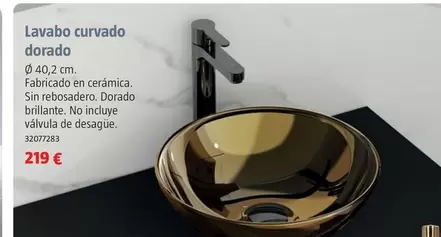 Lavabo Curvado Dorado