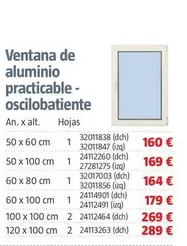 Ventana De Aluminio Practicable-Oscilobatiente