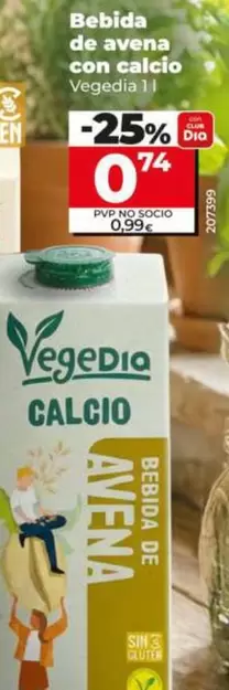 Vegedia - Bebida De Avena Con Calcio 