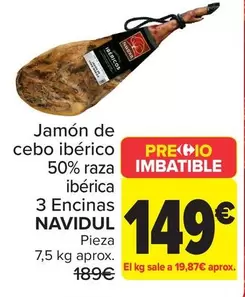 Navidul - Jamón De Cebo Ibérico 50% Raza Ibérica 3 Encinas